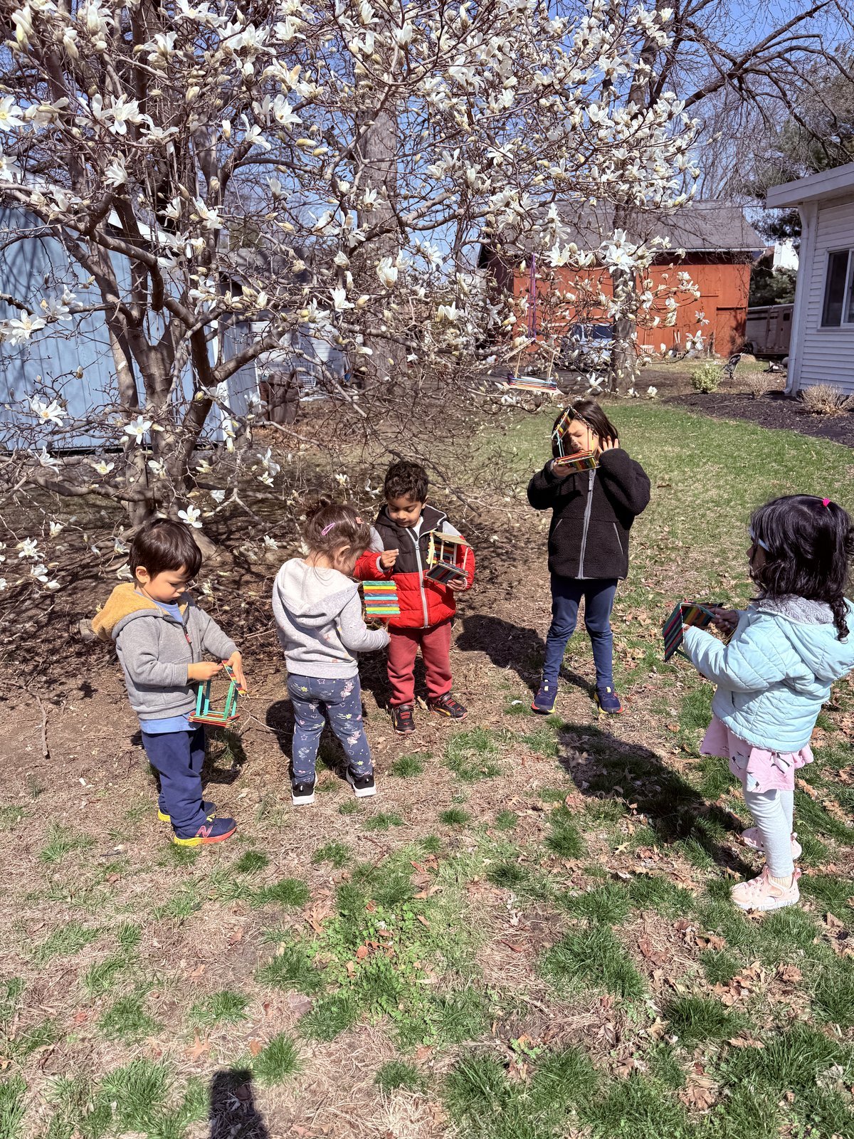 Child exploring color mixing during a creative science activity