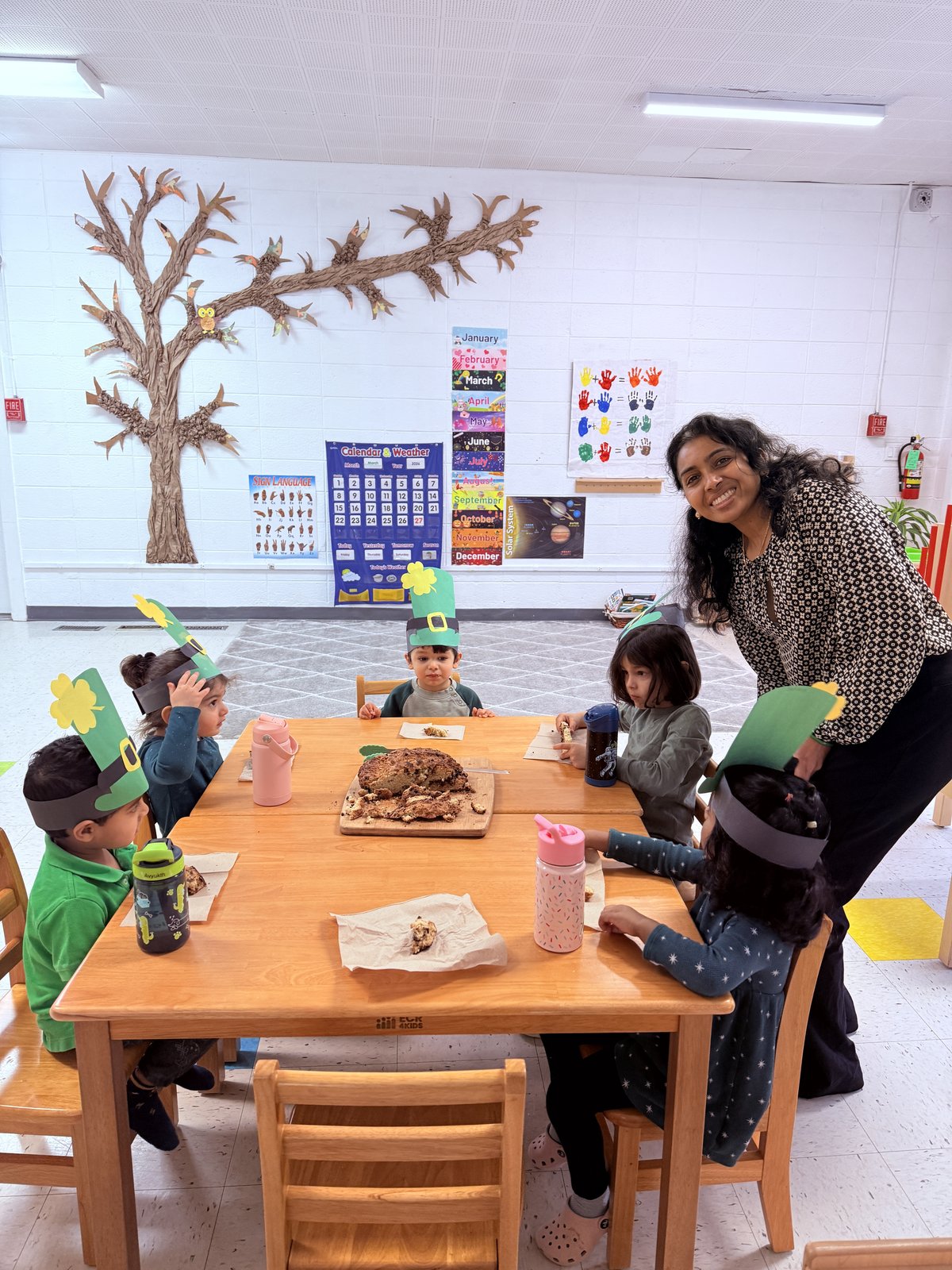 Student working on a creative collage and art project