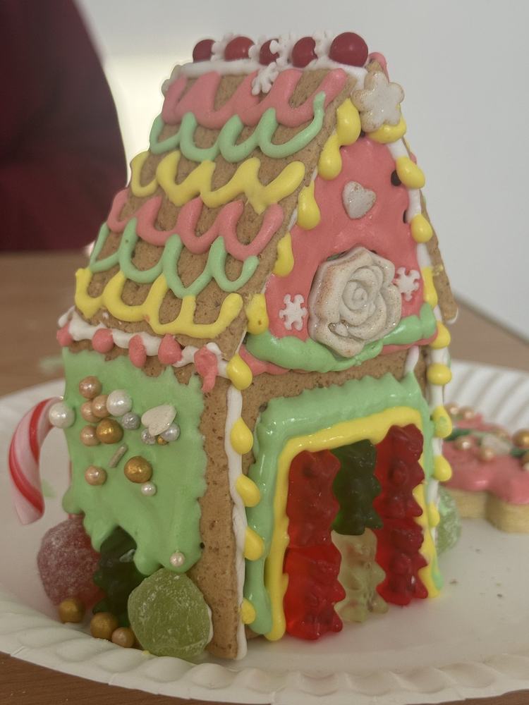 Child working on a beautiful holiday art project